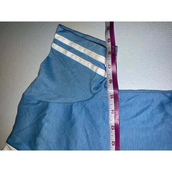 80s Women's Le Riche Blue White Shirt Top Blank VTG Women Medium - Picture 9 of 10